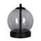 14" Black Metal & Glass Table Lamp with Natural Fabric Shade by Ashland®